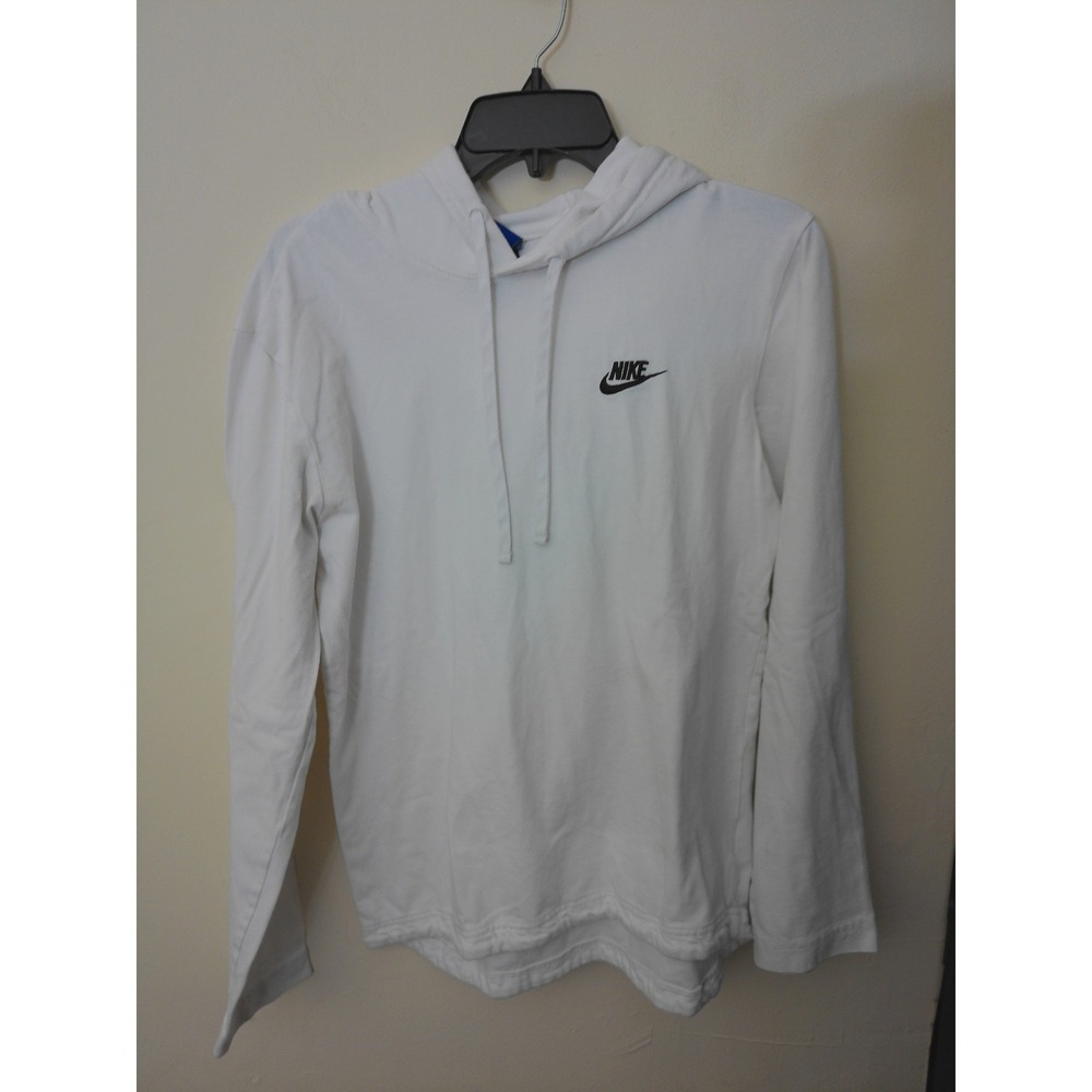 Nike Hoodie Men Small White Good Lightweight Pullover Futura Logo Sportswear